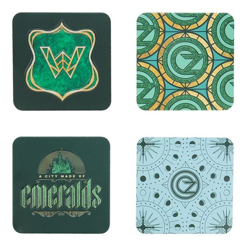 Bases para Copos em Metal Wicked Emerald City - Set de 4 - Paladone Sale