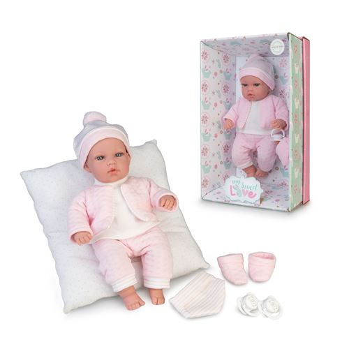 Bebé Elegance Crying Baby 33cm Vestido de Rosa -  Famosa For Cheap