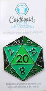 Foam Brain Games: Enamel Pin - D20 (Green) Online Sale