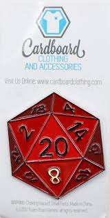 Foam Brain Games: Enamel Pin - D20 (Red) Discount