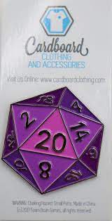 Foam Brain Games: Enamel Pin - D20 (Purple) Online now